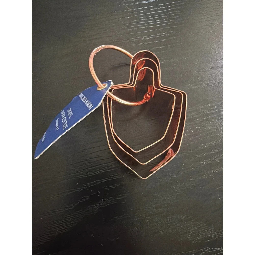 Williams Sonoma Dreidel Cookie Cutters Nesting Set of 3 Copper Hanukkah Holiday